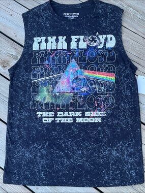 NWT Pink Floyd Black Graphic Muscle Tee - The Dark Side of the Moon